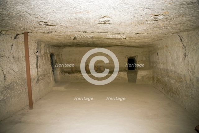 Inside a Byzantine house, Avdat, Israel. Creator: Samuel Magal.