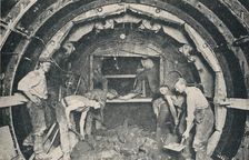 Inside a Greathead Tunnelling Shield 1926