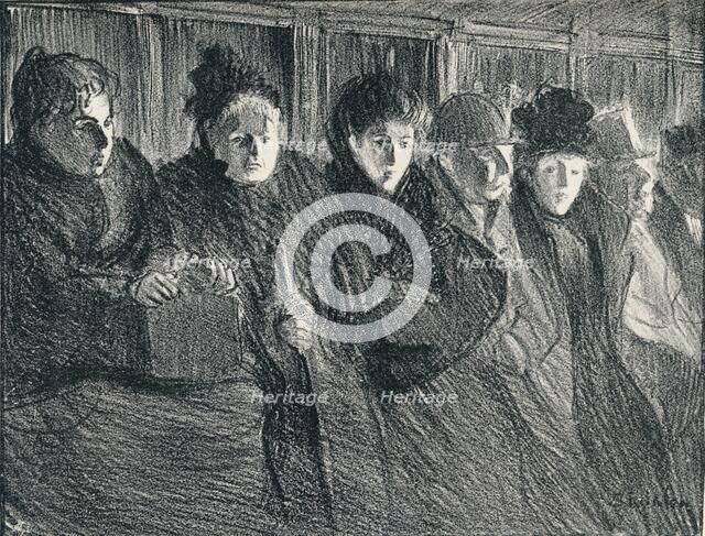 Inside A Tramcar, 1896, (1898). Artist: Theophile Alexandre Steinlen