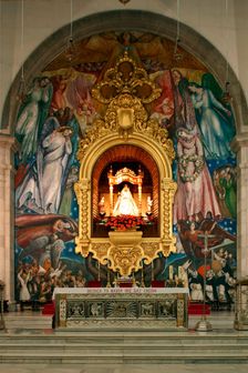 Inside Church, Candelaria, Tenerife, 2007. Creator: Peter Thompson