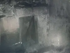 Inside Door of Igloo by Light of Blubber Lamps c1911, (1913). Artist: G Murray Levick
