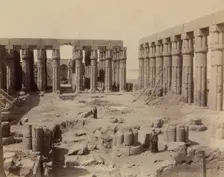 Inside First Court, Temple of Luxor, Looking South. Luxor, East Bank., between 1860 and 1903. Creator: Antonio Beato