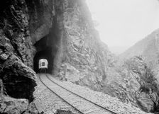 Inside Tunnel 4, Temasopa Canon (i.e. Tamasopo Canyon), between 1880 and 1897. Creator: William H. Jackson