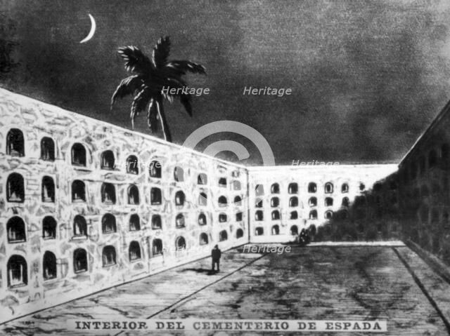 Inside th Spanish cementery, (19th century), 1920s. Artist: Unknown