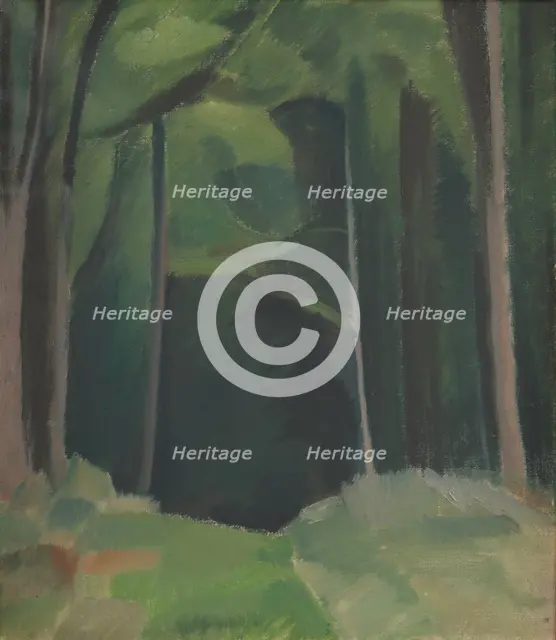 Inside the Wood;A Path in a Wood, 1917. Creator: Harald Giersing.