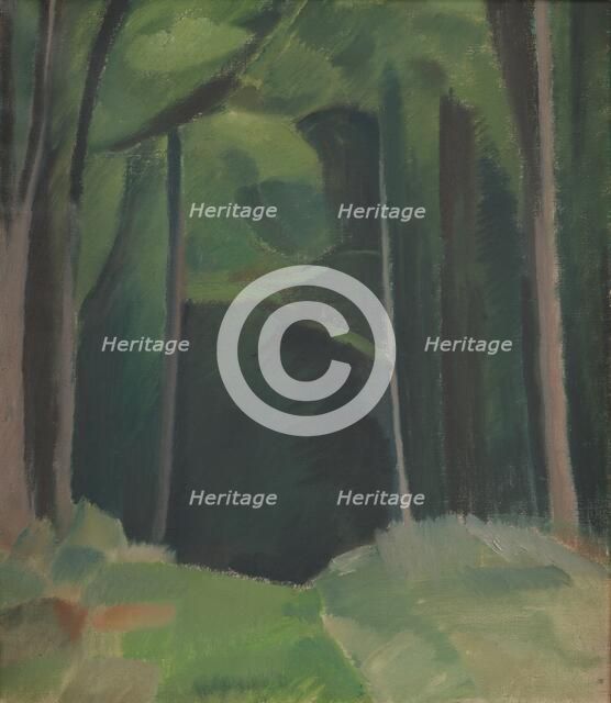 Inside the Wood;A Path in a Wood, 1917. Creator: Harald Giersing.