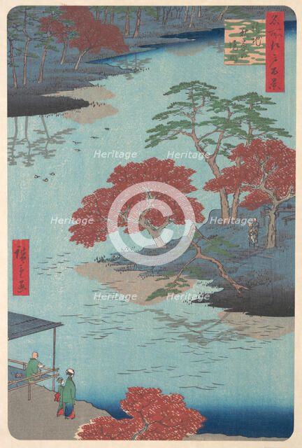 Inside the Akiba Shrine at Ukeji, 8th month, Snake year 1857., 8th month, Snake year 1857. Creator: Ando Hiroshige.