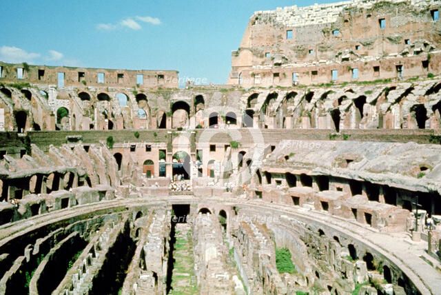 Inside the Colosseum, Rome, Italy. Artist: Unknown