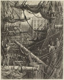 Inside the Docks, 1872. Creator: Charles Maurand