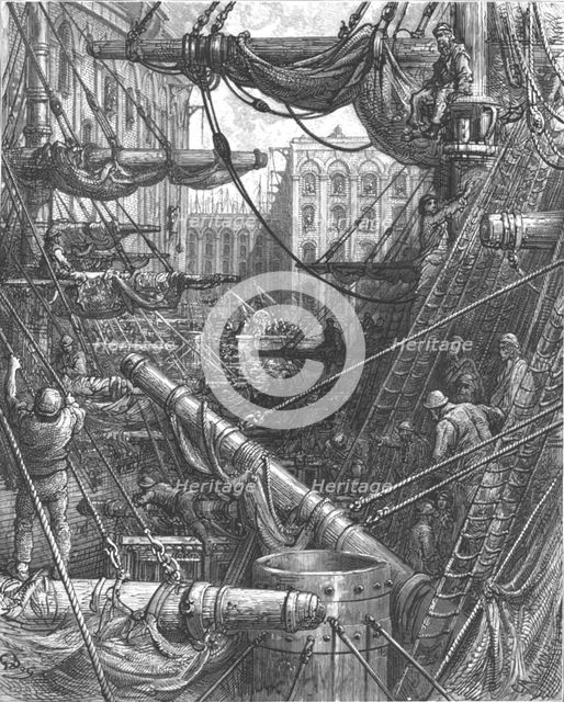 'Inside the Docks', 1872.  Creator: Gustave Doré.