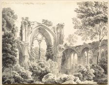 Inside the East End of Nettley Abbey, 1794. Creator: Michel Angelo Rooker (British, 1746-1801)