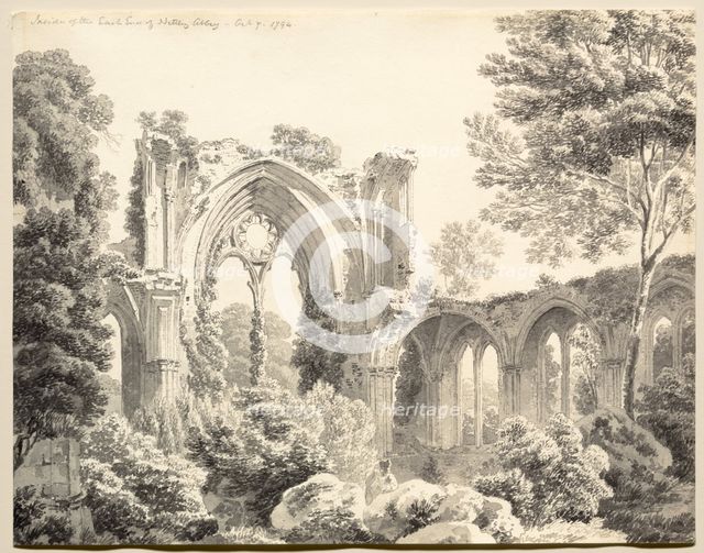 Inside the East End of Nettley Abbey, 1794. Creator: Michel Angelo Rooker (British, 1746-1801).
