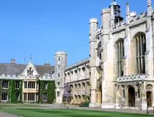 Inside the Great Court, Trinity College, Cambridge, Cambridgeshire. Creator: Peter Thompson