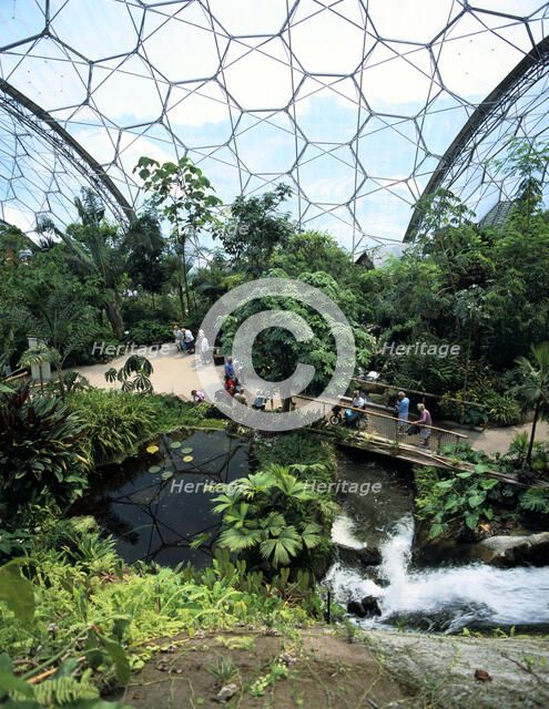 Inside the Humid Tropics Biome, Eden Project, Cornwall
