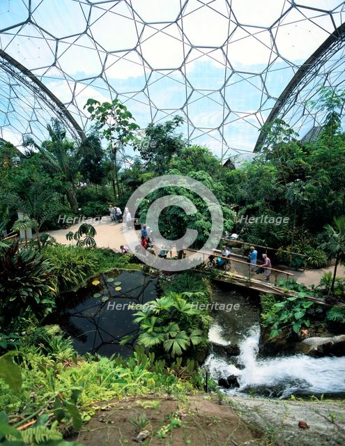 Inside the Humid Tropics Biome, Eden Project, Cornwall. Creator: Peter Thompson.