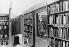 Inside the library, York, Yorkshire, 1928