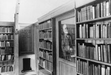 Inside the library, York, Yorkshire, 1928