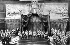 Inside the Palace of the Senate, Rome, 1926