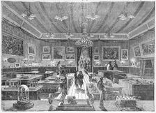 Inside the Palais de l'Industrie, Paris, during the 1881 Electricity Exhibition, pub. C. 1885. Creator: French School (19th Century)