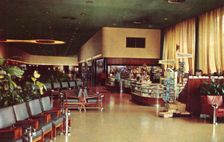 Inside view of Houston International Airport, Houston, Texas, USA, 1957