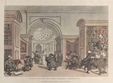Inside View of the Public Library, Cambridge, November 9, 1809., November 9, 1809. Creator: Thomas Rowlandson
