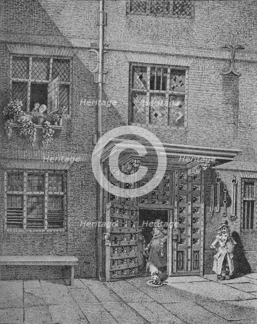Inside view of the Poultry Compter, City of London, 1813 (1911). Artist: John Thomas Smith.