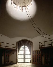 Inside view of the stables pavilion in the Guell House, it was built between 1884 and 1887, desig…