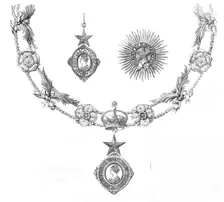 Insignia of the Order of Knighthood the Star of India, 1861. Creator: Unknown