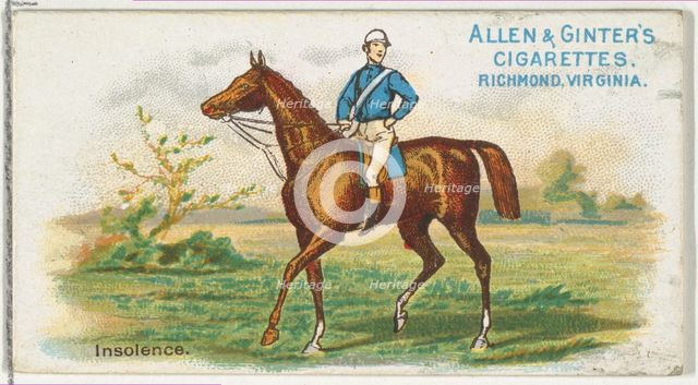 Insolence, from The World's Racers series (N32) for Allen & Ginter Cigarettes, 1888., Creator: Allen & Ginter.