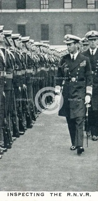 'Inspecting the RNVR', 1936 (1937). Artist: Unknown.