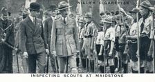 Inspecting Scouts at Maidstone 1929 (1937)