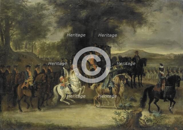 Inspection of a Cavalry Regiment, perhaps by William of Hesse-Homburg, 1742. Creator: Cornelis Troost.