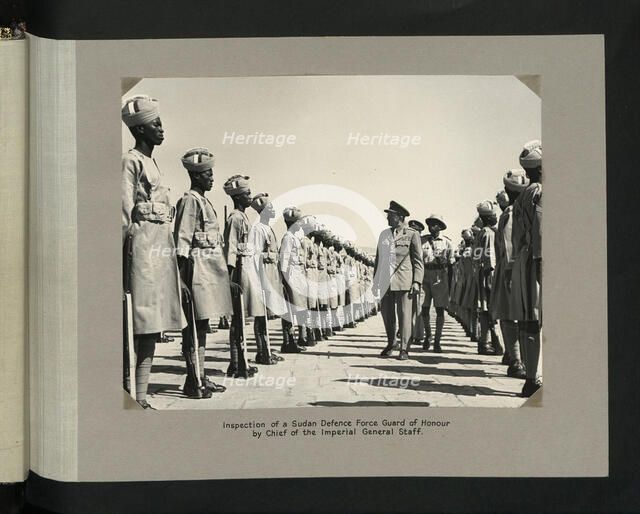 Inspection of a Sudan Defence Force Guard of Honour by Chief of the Imperial General Staff, 1964. Creators: Colonial Office, Unknown.