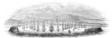 Inspection of Revenue Cruisers, in Kingstown Harbour, Dublin, 1844. Creator: Unknown