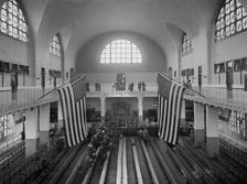 Inspection room, Ellis Island, New York, c.between 1910 and 1920. Creator: Unknown