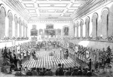 Installation of the Duke of Newcastle at the Mechanics Hall, Nottingham, as Provincial..., 1860. Creator: W Thomas