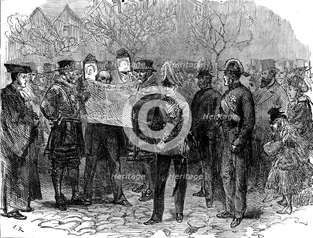 Installation of the new Constable of the Tower, 1871. Creator: Unknown.