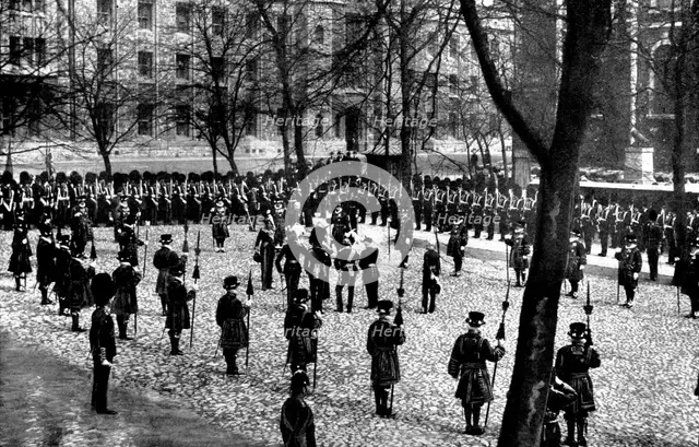 Installation of the new Constable of the Tower...: the ceremony on Tower Green, 1898. Creator: Unknown.