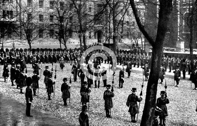 Installation of the new Constable of the Tower...: the ceremony on Tower Green, 1898. Creator: Unknown.