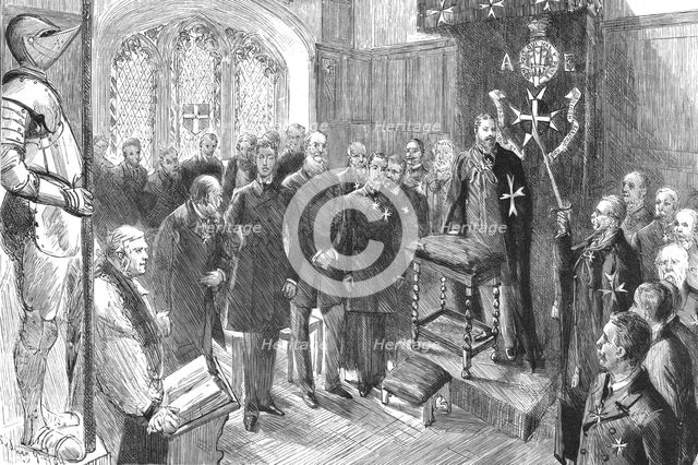 ''Installation of the Prince of Wales as Grand Prior of the Hospital of the Order of St. John of Jer Creator: Unknown.