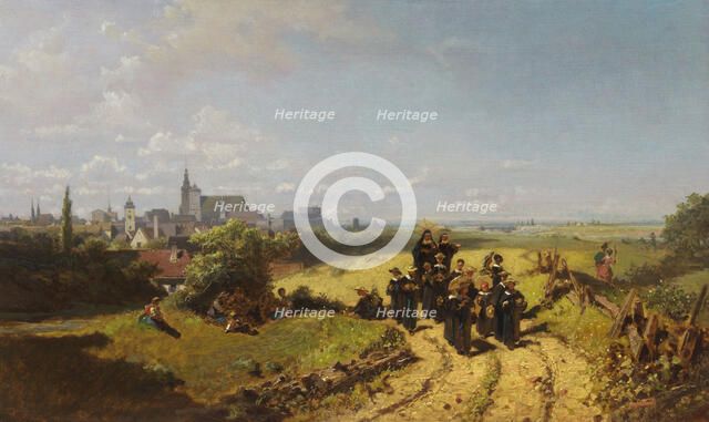 Institute walk, c.1868. Creator: Spitzweg, Carl (1808-1885).