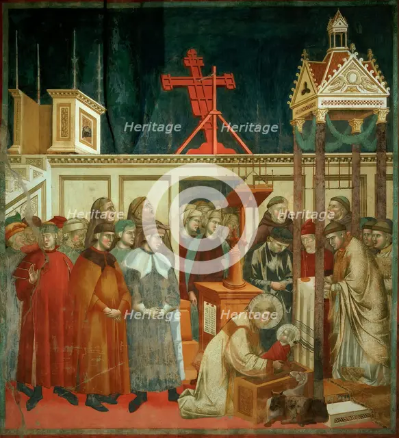 Institution of the Crib at Greccio (from Legend of Saint Francis), 1295-1300. Creator: Giotto di Bondone (1266-1377).
