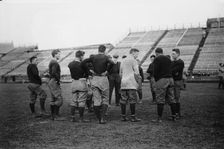 Instructing Yale football team, between c1910 and c1915. Creator: Bain News Service