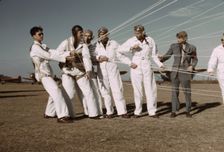 Instructor explaining the operation of the parachute to students, Fort Worth, Tex., 1942. Creator: Arthur Rothstein