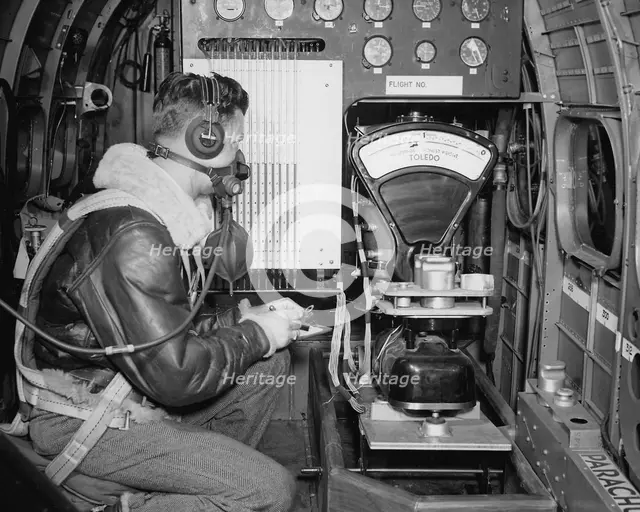 Instrumentation in B-29, 1944. Creator: NASA.