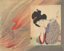 Insurance girl (hoken musume), illustration from Bugei Kurabu (Literary Club). Creator: Tomioka Eisen