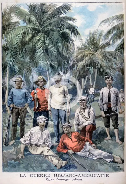 Insurgent Cubans during the Spanish-American War, 1898. Creator: F Meaulle.
