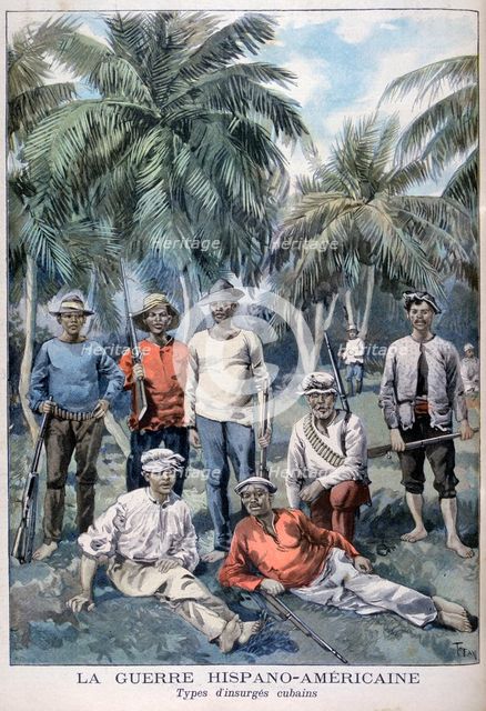 Insurgent Cubans during the Spanish-American War, 1898. Creator: F Meaulle.
