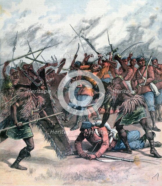 Insurrection in Manpur, India, 1891. Creator: Henri Meyer.