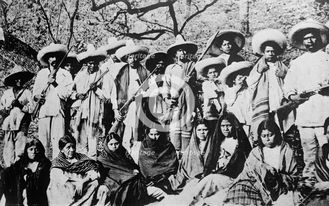 Insurrectos & their women, Mexico, between c1910 and c1915. Creator: Bain News Service.